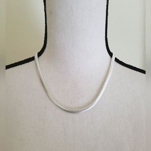 Silver Snake Print Necklace